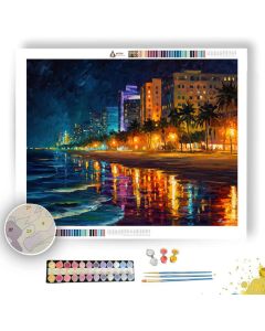 MIAMI BEACH LIGHTS - Paint by Numbers Full Kit