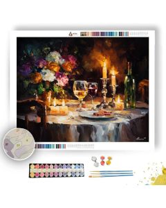 CANDLELIT DINNER - Paint by Numbers Full Kit