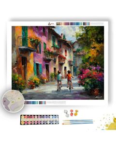 FRIENDLY NEIGHBORHOOD STREET - Paint by Numbers Full Kit