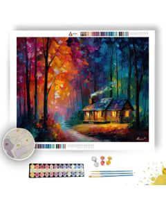 COZY CABIN FALL - Paint by Numbers Full Kit