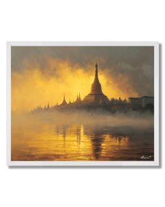 MYANMAR TEMPLE MIST - FRAMED