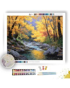 KOREAN AUTUMN STREAM - Paint by Numbers Full Kit