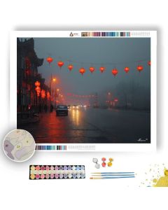 CHINESE STREET LANTERNS - Paint by Numbers Full Kit