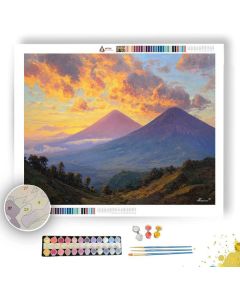 INDONESIAN SUN MOUNTAIN - Paint by Numbers Full Kit