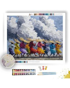 INDONESIAN RAIN DANCE - Paint by Numbers Full Kit