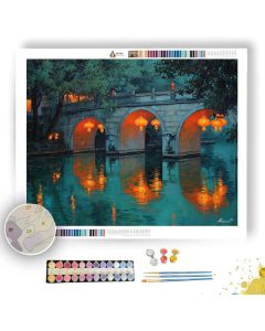 CHINESE BRIDGE REFLECTION - Paint by Numbers Full Kit