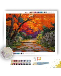 JAPANESE AUTUMN PATH - Paint by Numbers Full Kit