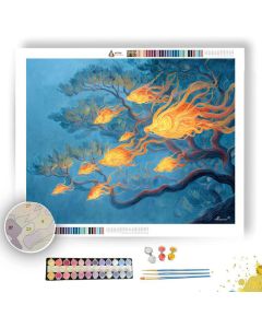 JAPANESE FIRE DANCE - Paint by Numbers Full Kit