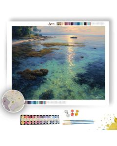 INDONESIAN MORNING SHORE - Paint by Numbers Full Kit