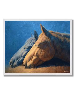 HORSES AT REST - FRAMED
