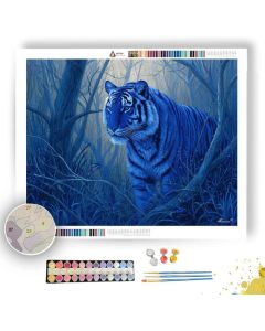 BLUE TIGER SPIRIT - Paint by Numbers Full Kit