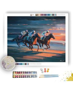 HORSE RACE DUSK - Paint by Numbers Full Kit
