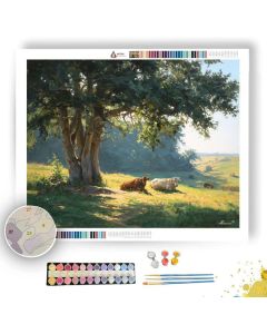 COWS UNDER TREE - Paint by Numbers Full Kit