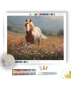 WILDFLOWER STALLION - Paint by Numbers Full Kit