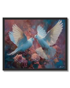 DOVES OF PEACE - FRAMED