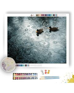 DUCKS IN THE RAIN - Paint by Numbers Full Kit