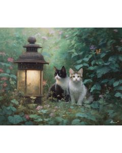 CATS IN THE GARDEN
