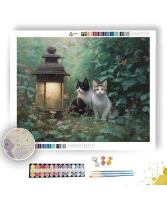 CATS IN THE GARDEN - Paint by Numbers Full Kit