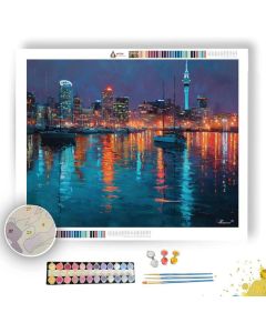 AUCKLAND HARBOR EVENING - Paint by Numbers Full Kit
