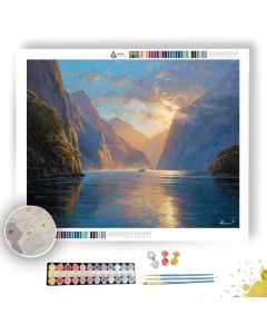 MILFORD SOUND SUNRISE - Paint by Numbers Full Kit