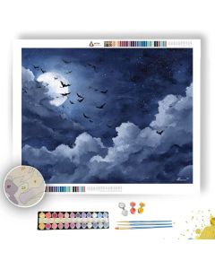 HALLOWEEN NIGHT SKY - Paint by Numbers Full Kit