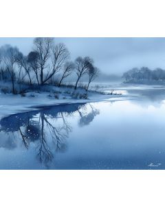 ICY LAKE REFLECTION
