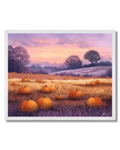 PUMPKIN FIELDS AT DUSK - FRAMED