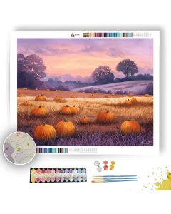 PUMPKIN FIELDS AT DUSK - Paint by Numbers Full Kit