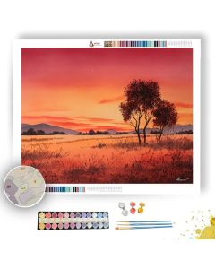 AUTUMN SUNSET GLOW - Paint by Numbers Full Kit
