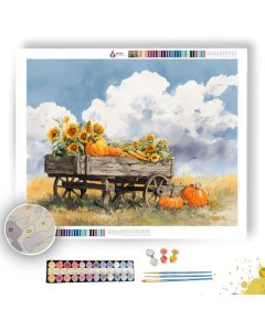 RUSTIC PUMPKIN CART - Paint by Numbers Full Kit