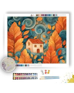 AUTUMN COTTAGE DREAM - Paint by Numbers Full Kit