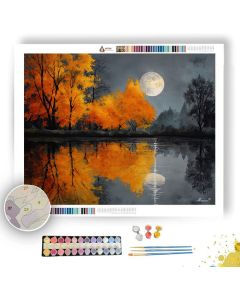 AUTUMN MOON GLOW - Paint by Numbers Full Kit