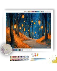 AUTUMN LANTERN PATH - Paint by Numbers Full Kit