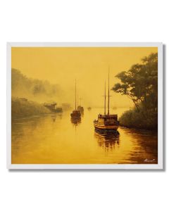 COLOMBIAN RIVER MORNING - FRAMED