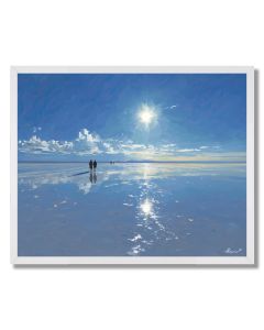 BOLIVIAN SALT SUN - FRAMED