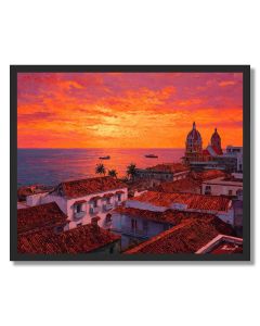 CARTAGENA SUNSET WALLS - FRAMED