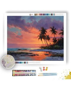 TANZANIA COAST TWILIGHT - Paint by Numbers Full Kit