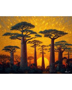 MADAGASCAR SUNSET TREES
