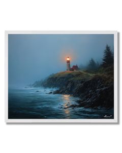 CAPE LIGHTHOUSE EVENING - FRAMED
