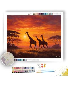 SERENGETI SUNRISE - Paint by Numbers Full Kit
