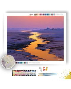 NIGER RIVER TWILIGHT - Paint by Numbers Full Kit