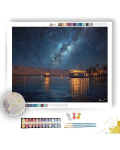 EGYPTIAN NIGHT RIVER - Paint by Numbers Full Kit