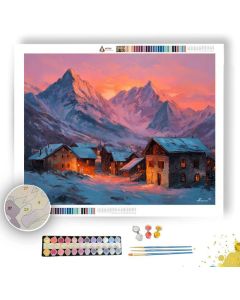 FRENCH ALP SUNSET - Paint by Numbers Full Kit