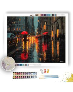 NEW YORK HOLIDAY RAIN - Paint by Numbers Full Kit
