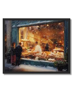 FRENCH HOLIDAY WINDOW - FRAMED