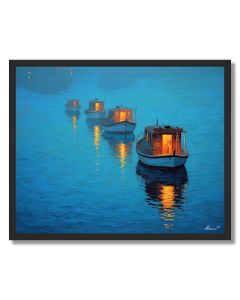 GREEK WINTER SEA - FRAMED