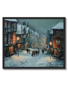 ENGLISH SNOWY VILLAGE - FRAMED