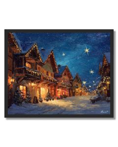 GERMAN VILLAGE SNOW - FRAMED