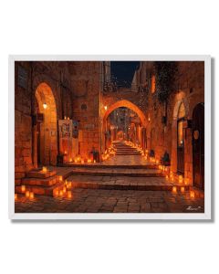 JERUSALEM HOLIDAY LIGHT - FRAMED