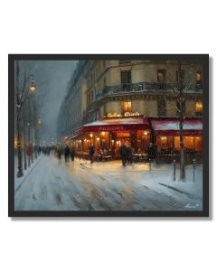 PARISIAN WINTER STREET - FRAMED